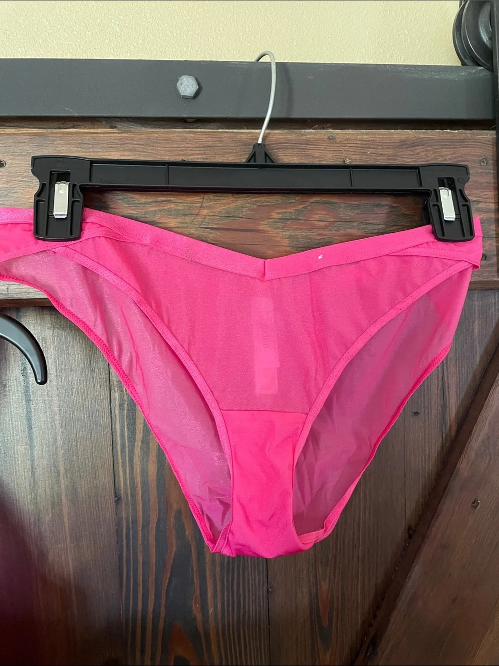 Auden Hot Pink Mesh Bralette & Bikini Brief Set